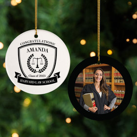 Personalized Law School Christmas Ornament