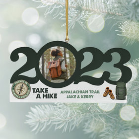 Personalized 2023 Dated Hiking Christmas Ornament