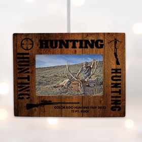 Personalized Hunting Picture Frame Photo Ornament