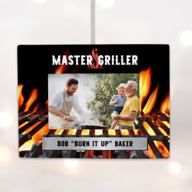 Personalized Grill Master Picture Frame Photo Ornament