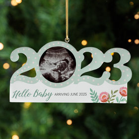 Personalized 2023 Dated Sonogram Christmas Ornament