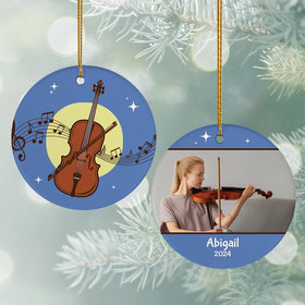 Personalized Violin Christmas Ornament
