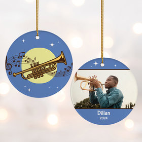 Personalized Trumpet Christmas Ornament