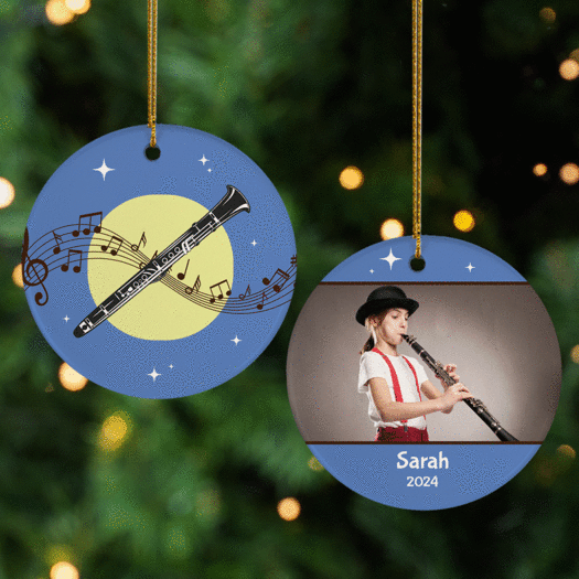 Personalized Clarinet Christmas Ornament