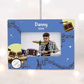 Personalized Drums Picture Frame Photo Ornament