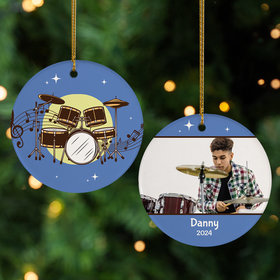 Personalized Drums Christmas Ornament