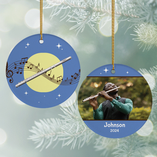 Personalized Flute Christmas Ornament