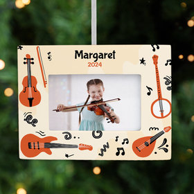 Personalized Musical Strings Picture Frame Photo Ornament