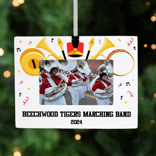 Personalized Marching Band Picture Frame Photo Ornament
