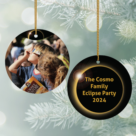 Personalized Eclipse Party Christmas Ornament