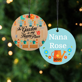Personalized Gardening Hobbies Christmas Ornament