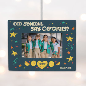 Personalized Girl Scouts Picture Frame Photo Ornament