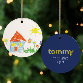 Personalized Artist Photo Christmas Ornament