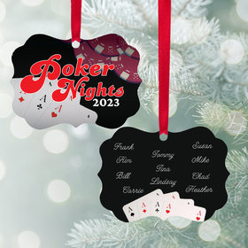 Personalized Poker Nights Christmas Ornament