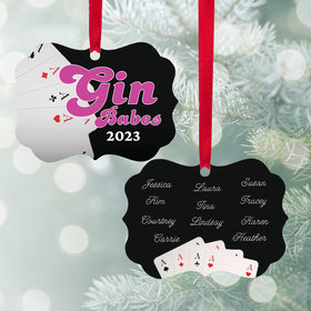 Personalized Gin Babes Christmas Ornament
