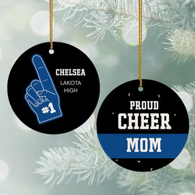 Personalized Foam Finger Cheer Fan Christmas Ornament