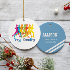 Personalized Cross Country Christmas Ornament