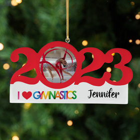 Personalized 2023 Dated Gymnastics Christmas Ornament