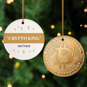 Personalized Crypto Christmas Ornament
