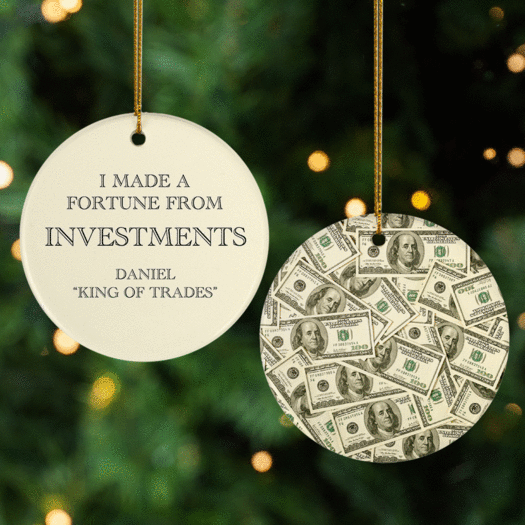 Personalized Money Christmas Ornament