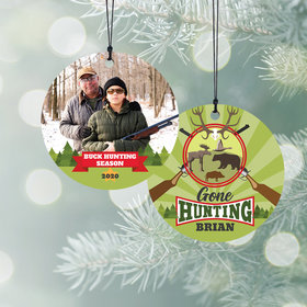 Personalized Gone Hunting Christmas Ornament