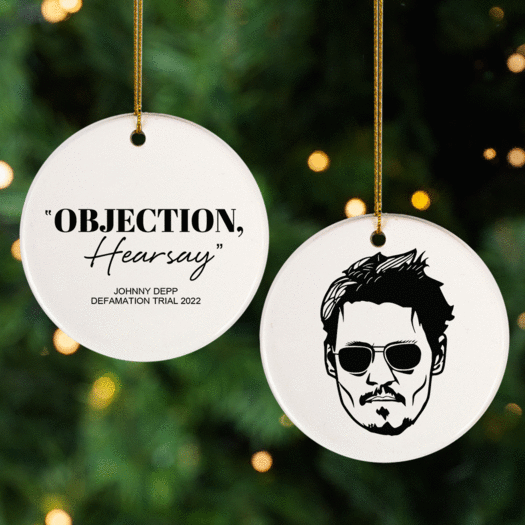 Personalized Johnny Hearsay Christmas Ornament