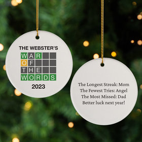 Personalized Word Game Christmas Ornament