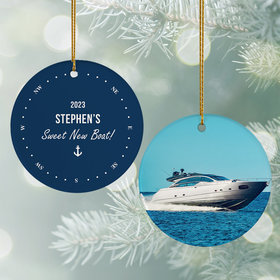 Personalized Boating Christmas Ornament