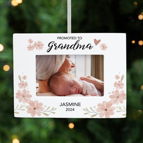 Personalized Promoted to Grandma Picture Frame Photo Ornament