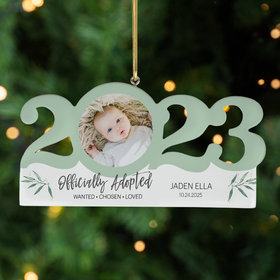 Personalized 2023 Dated Adoption Day Christmas Ornament