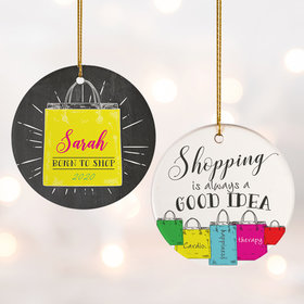 Personalized Shopping Christmas Ornament