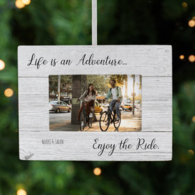 Personalized Biking Picture Frame Photo Ornament