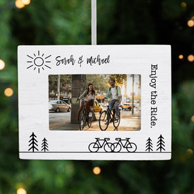 Personalized Biking Enjoy The Ride Picture Frame Photo Ornament