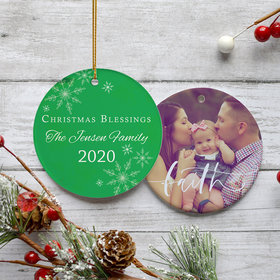 Personalized Christmas Blessings Christmas Ornament