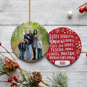 Personalized Holiday Sayings Christmas Ornament