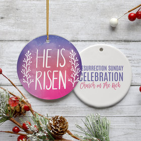 Personalized He Is Risen Easter Christmas Ornament