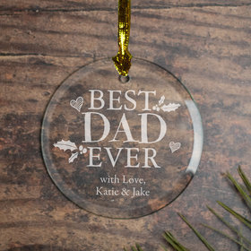 Personalized Father's Day Christmas Ornament