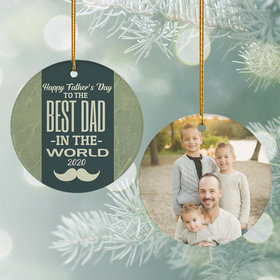 Personalized Father's Day Photo Christmas Ornament