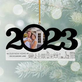 Personalized 2023 Dated New Home Christmas Ornament