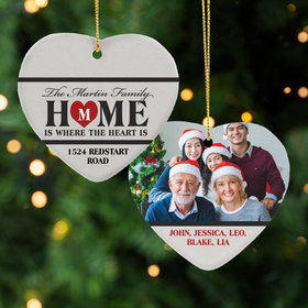 Personalized Home Is Where The Heart Is Christmas Ornament
