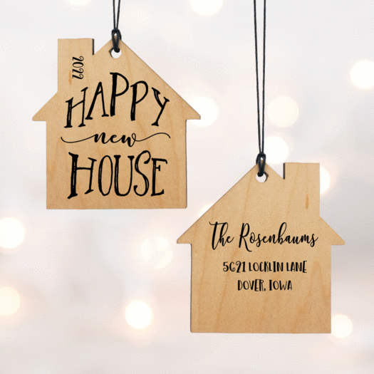 Personalized Happy New House Christmas Ornament