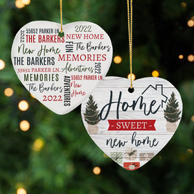 Personalized Home Sweet New Home Christmas Ornament