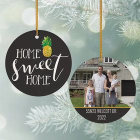 Personalized Home Sweet Home Pineapple Christmas Ornament