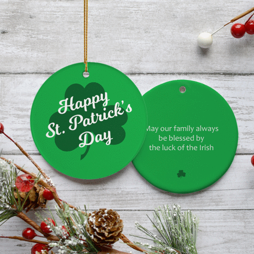 Personalized St. Patrick's Day Christmas Ornament