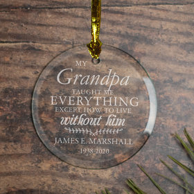 Personalized Grandpa Memorial Christmas Ornament