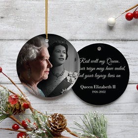 Queen Elizabeth Memorial Christmas Ornament