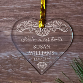 Personalized Lace Christmas Ornament