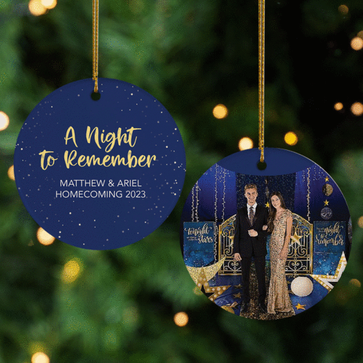 Personalized A Night To Remember Photo Christmas Ornament