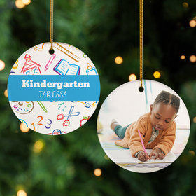 Personalized Kindergarten Photo Christmas Ornament
