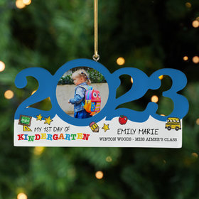 Personalized 2023 Dated Kindergarten Christmas Ornament